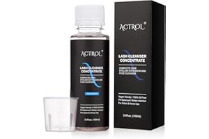 ACTROL Eyelash Cleanser Concentrate 100ml Unscented Professional Lash Shampoo Foaming Cleanser Wash for Extensions Lashes with Salon Home Care-Makes 20 Bottles
