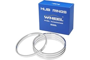 WHEEL CONNECT Hub Centric Rings, 125.1 (125.2) to 116.7 (117) Set of 4, Aluminium Alloy Hubrings, 8 Bolts Pick up hub Rings, O.D:125.1- I.D 116.7mm. A