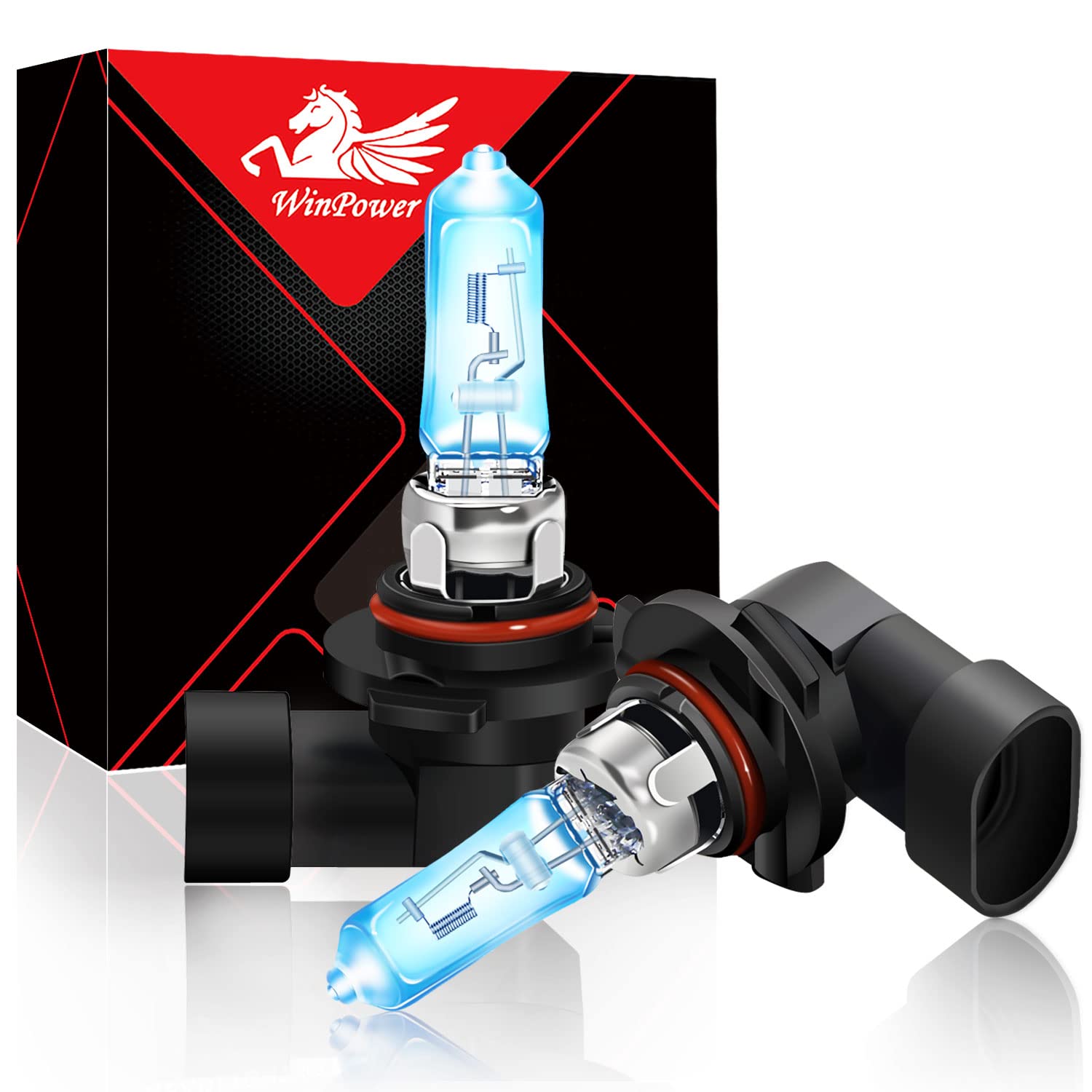 WinPower Hir2 12V 55W Halogen Bulb Warm White 9012 Car Headlight Bulbs High Low, Twin Pack