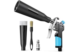 Zhevebaga Tornado Air Cleaning Gun, Upgraded High Pressure Dryer Air Blow Gun Adjustable Wind Speed, 360° Rotating Nozzle for Thorough Cleaning Car Detailing Tools for Car Interiors & Exteriors