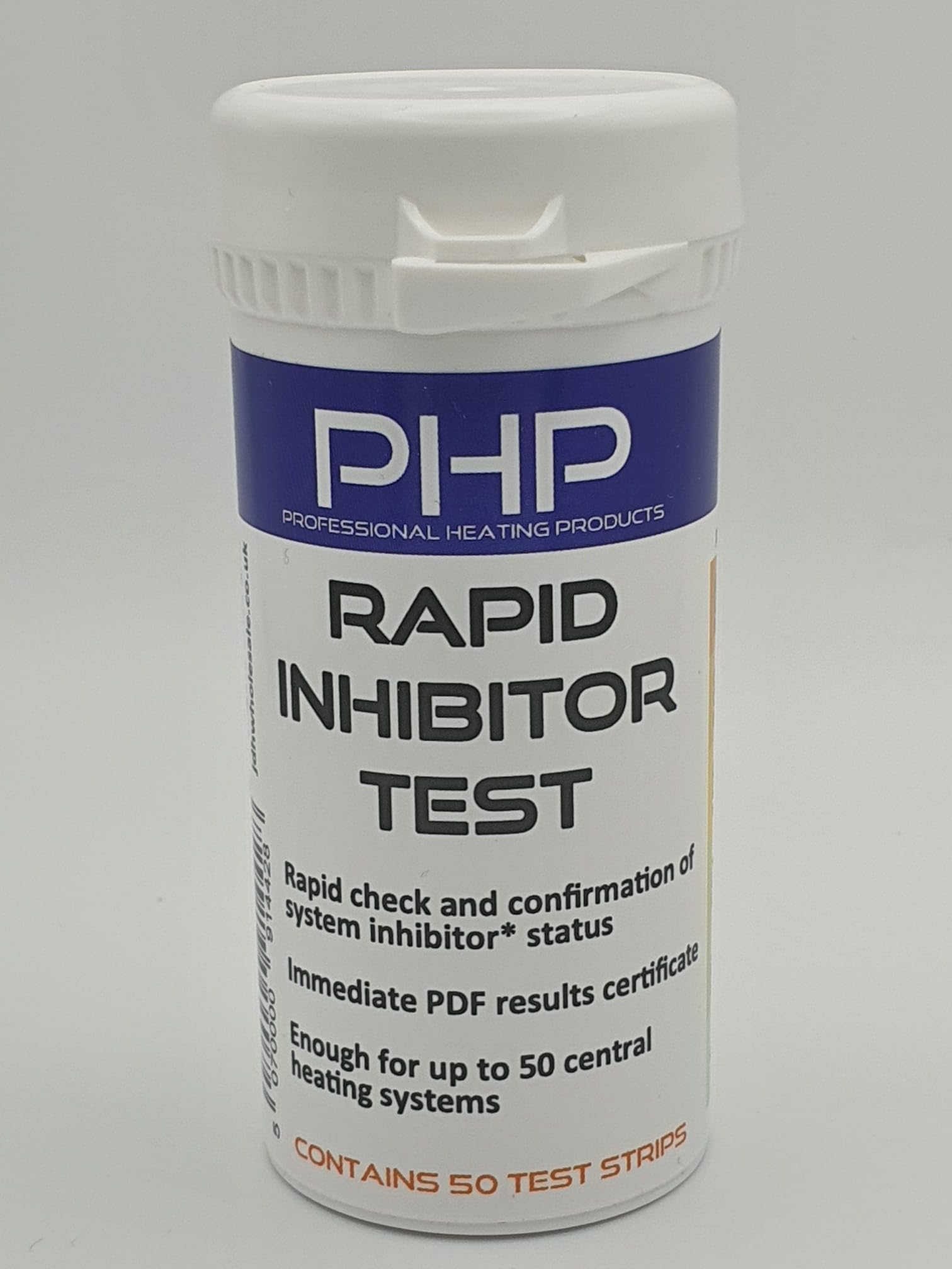 PHP Rapid Inhibitor Test Kit Strips for Central Heating & Underfloor 50PK + PDF Certificate