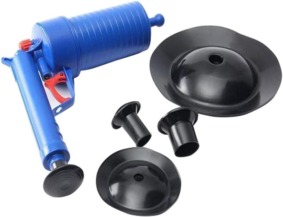 Air Pressure Drain Pump Pipe Dredge Tools with 4 Suckers for Toilet Bathtub Kitchen Basin
