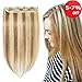 3/4 Full Head Clip in Human Hair Extension Real Remy Hair Natural Soft 1 piece 5 Clips 22’’Long 55g Light Brown Mixed Bleach Blonde #12/#613