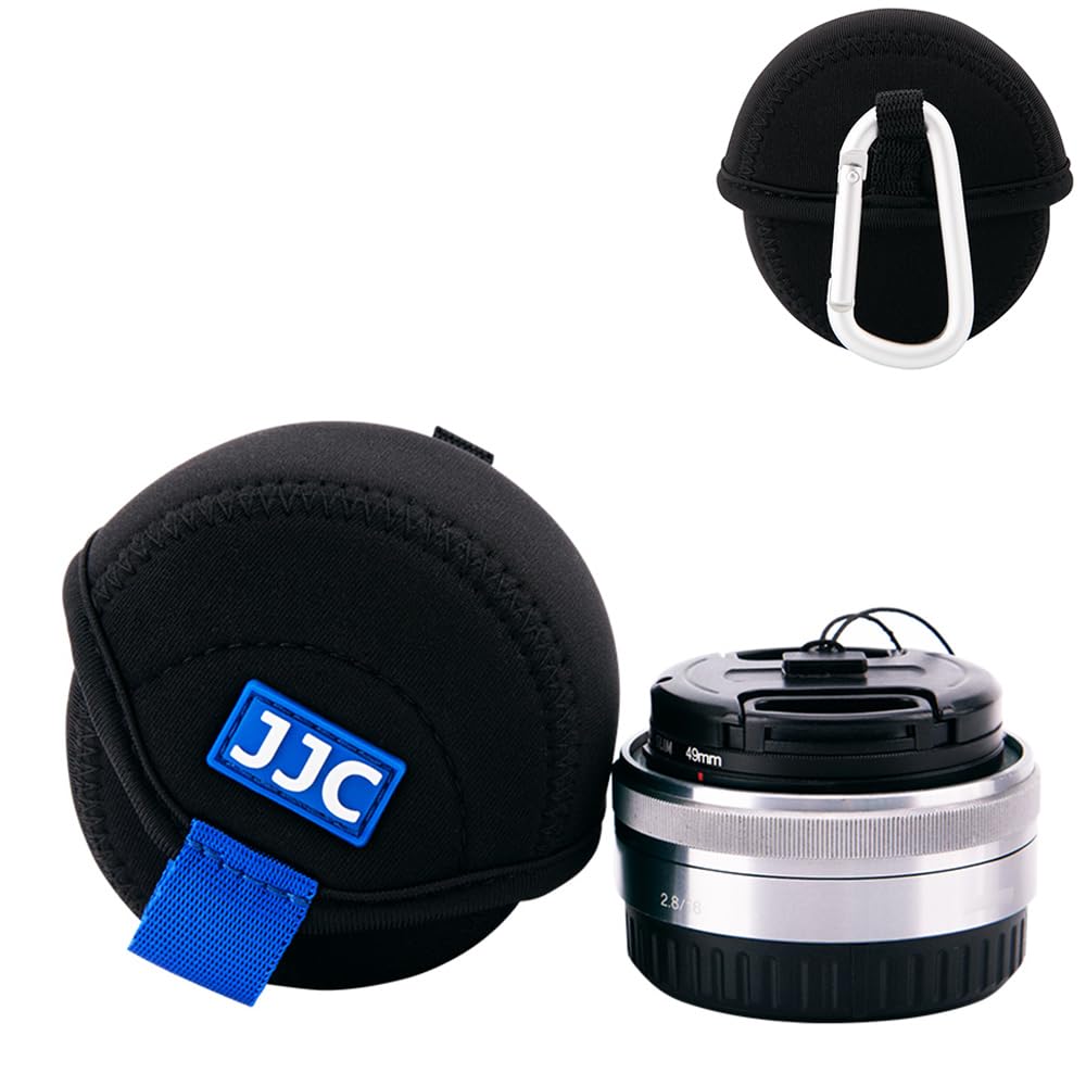 JJC Water-Resistant Camera Lense Pouch, Soft Neoprene Camera Lens Cases Bag Protective for Sony, Canon, for Nikon, Pentax, Olympus, Panasonic Lens - S