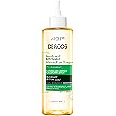 Dercos Salicylic Acid Anti Dandruff Shampoo, 200 ml, Water to Foam Dandruff Shampoo and Itchy Scalp Treatment, Provides Definition & Frizz Control for Curly Hair Types, Sulfate Free