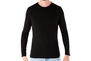 MERIWOOL Mens Base Layer - 100% Merino Wool Midweight Long Sleeve Thermal Shirt