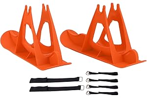 Mini ' s Balanced Car Skis - Easily Attach & Improve Skating Skills - Plastic Snowboard for Mini (Orange)