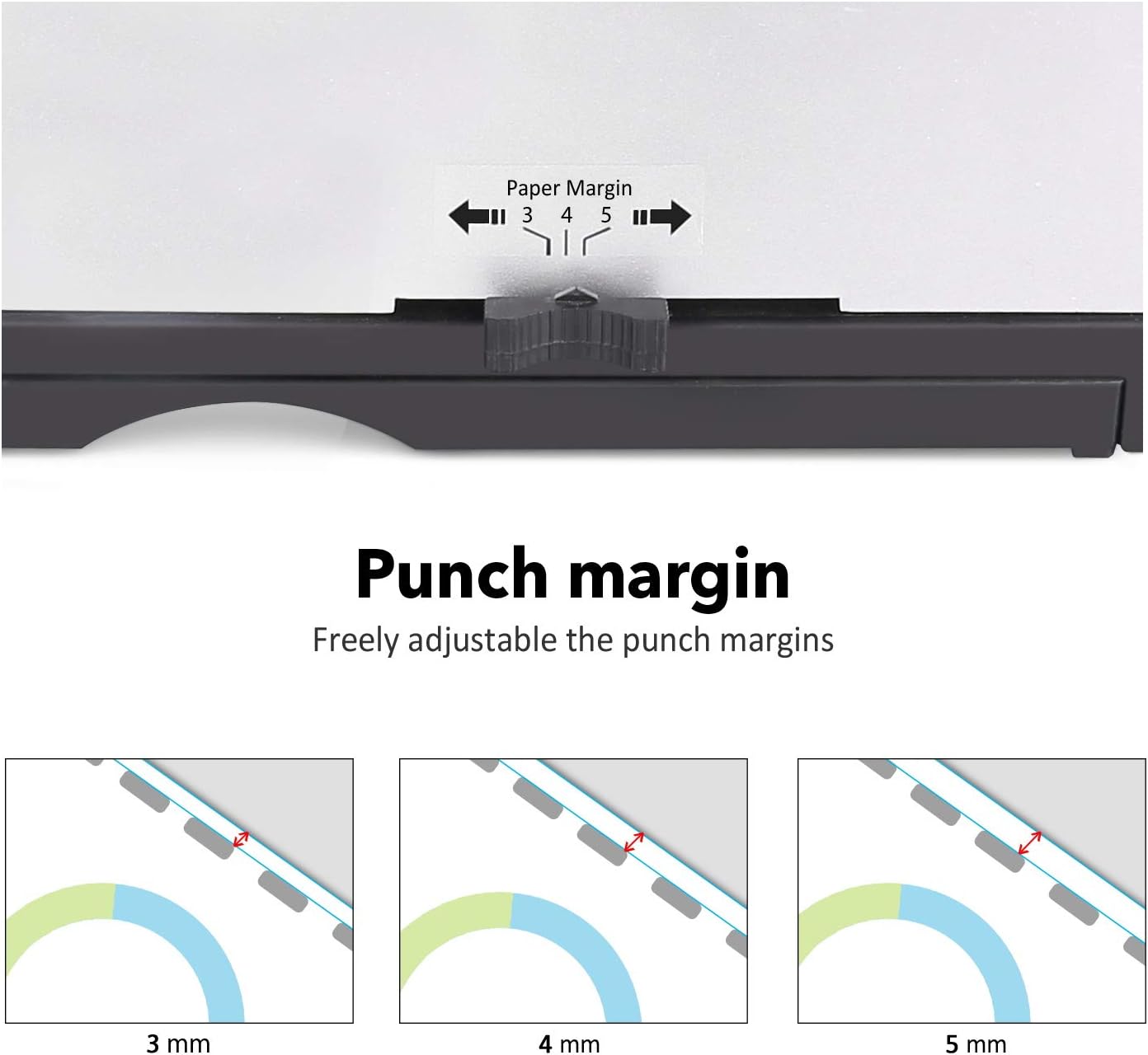 MAKEASY Binding Machine, 21-Hole, 450 Sheet, Paper Punch Binder with Starter Kit 100 PCS 3/8'' PVC Comb Bindings, Comb Binding Machine for A4 / A5 : Office Products