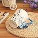 12 Oz Blue Saxophone Music Unique Handle Art Musical Notes Holds Tea Coffee Milk Ceramic Mug Cup Best