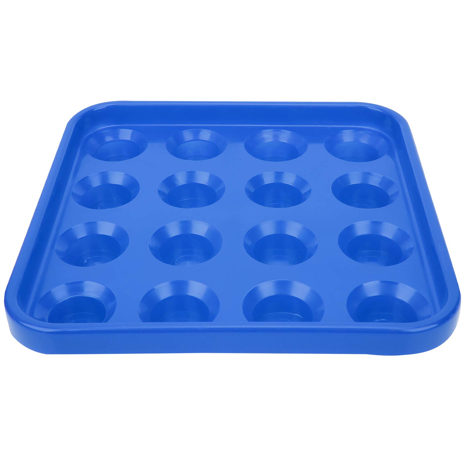Demeras Billiard Ball Tray Snooker Ball Tray 16 Holes Pool Snooker Billiard Ball Storage Holder Tray Billiards Supplies Accessories(Blue)