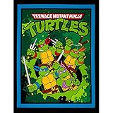 Nickelodeon Teenage Mutant Ninja Turtles Retro TMNT Retro Panel-36'' Black Fabric By The Yard
