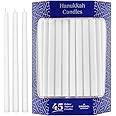 The Dreidel Company Hanukkah Candles Deluxe Tapered Menorah, for All 8 Nights of Chanukah (White)