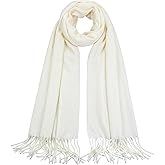 CIATBYYJ Cashmere Wrap Winter Scarf for Women, Soft Pashmina Shawl Rich Solid Blanket Scarf for Women Wedding Bridesmaid Gift