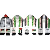 2 Pack Palestine Flag Scarf Silk Neck Scarf Palestinian Scarfs Arab Gifts Palestine Bandana 6 X 53 Inch