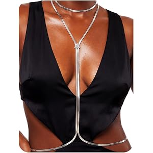 Gold/Silver Body Chain for Women Sexy Bikini Waist Chain - Minimalist Layered Snake Belly Chain Jewelry for Summer Beach Part
