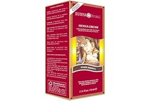 SURYA NATURE Surya Brasil: Natural Henna Cream, Dark Brown 2.31 oz (6 pack)