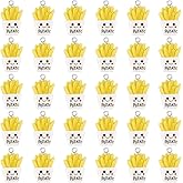 SUPERFINDINGS 30Pcs Opaque Resin Pendants Imitation French Fries Charms Smile Face Chips Dangle Charm Beads Cute Funny Imitation Food Resin Pendants for Jewelry Making Hole 2mm