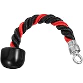 BESPORTBLE Tricep Rope Cable Attachment, Heavy Duty Single Pull Down Rope for Biceps and Triceps Training, Non-Slip Workout Accessory for Home Gym Fitness
