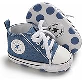 KKIIDDSS Unisex Baby Girls Boys Canvas High-top Shoes, Newborn Infant Anti-Slip Soft Sole Frist Walking Breathable Sneakers