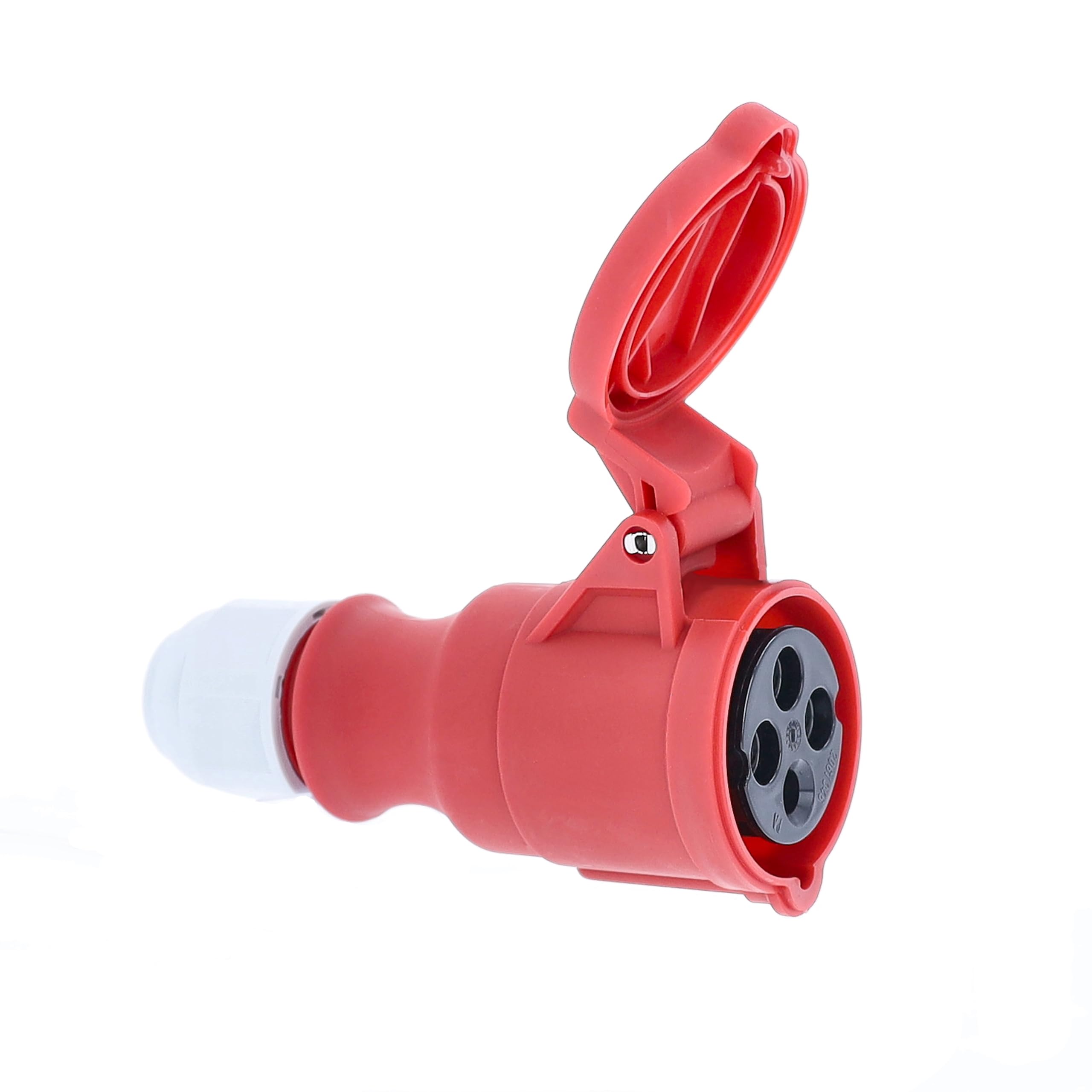 as - Schwabe 60575 CEE Coupling 400 V / 16 A with Hinged Lid 400 V Red