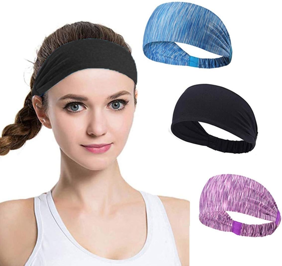 POLARHAWK Women Yoga Headbands, 3 Pack Workout Headband Women's Yoga