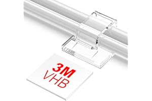 TIDYHELPER Adhesive Cable Clips Cord Organizer Clear (45 PCS, Large), Outdoor Light Clips for Christmas String Lights, Wall Wire Holder Clips for Ethernet Cable Management Under Desk, Led Light Hooks