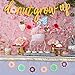 Sidpro Glitter Donut Party Pack - Banners, Garland, Wall Decorations for Happy Birthday Celebrations