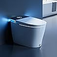 HOROW Artistic Smart Toilet with Powerful Flush, Auto Open/Close Lid, Bidet with Instant Warm Water, Elongated Heated Seat, Dryer, Night Light, Deodorization
