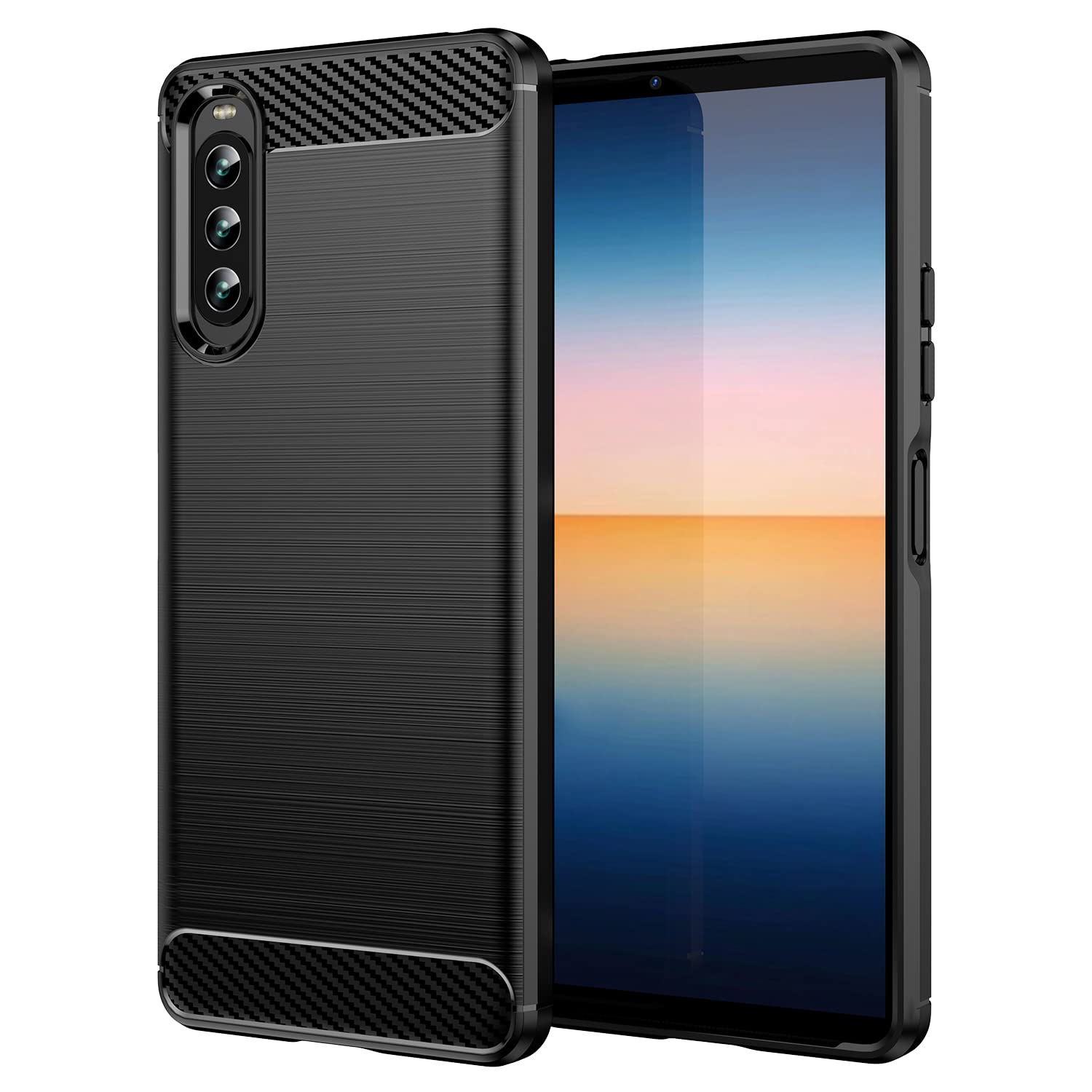 TingYR Case for Sony Xperia 10 IV, Ultra Slim Flexible TPU Shock Absorption, Anti-Scratch, Premium Flexible Rubber Cover, Cover for Sony Xperia 10 IV Smartphone.(Black)