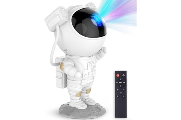 Astronaut Star Projector Night Light - Space Buddy Projector, Galaxy Starry Nebula Ceiling Projection Lamp with Timer and 360