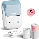 NIIMBOT B1 Label Maker Machine with 3 Tapes, Blue White | 2 Inch Portable Sticker Printer for Home, Office, School Small Businesses, Clothing, Logo, Jar, Bakery, Work with Phones &amp; PC