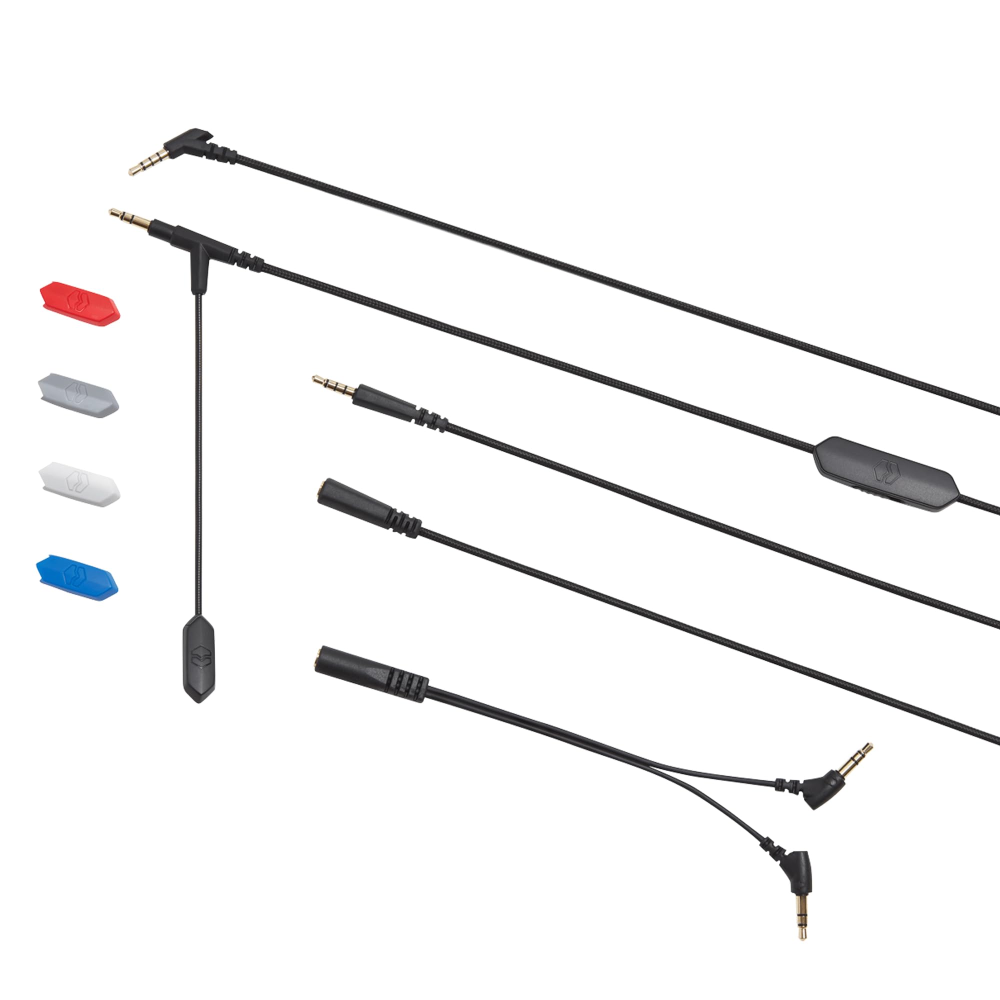 V-Moda BoomPro X Microphone | For Gaming & Communication | Wired - 3.5 mm Jack | Flexible Boom | Clip-on Controller With Mute Button & Volume Wheel | Black