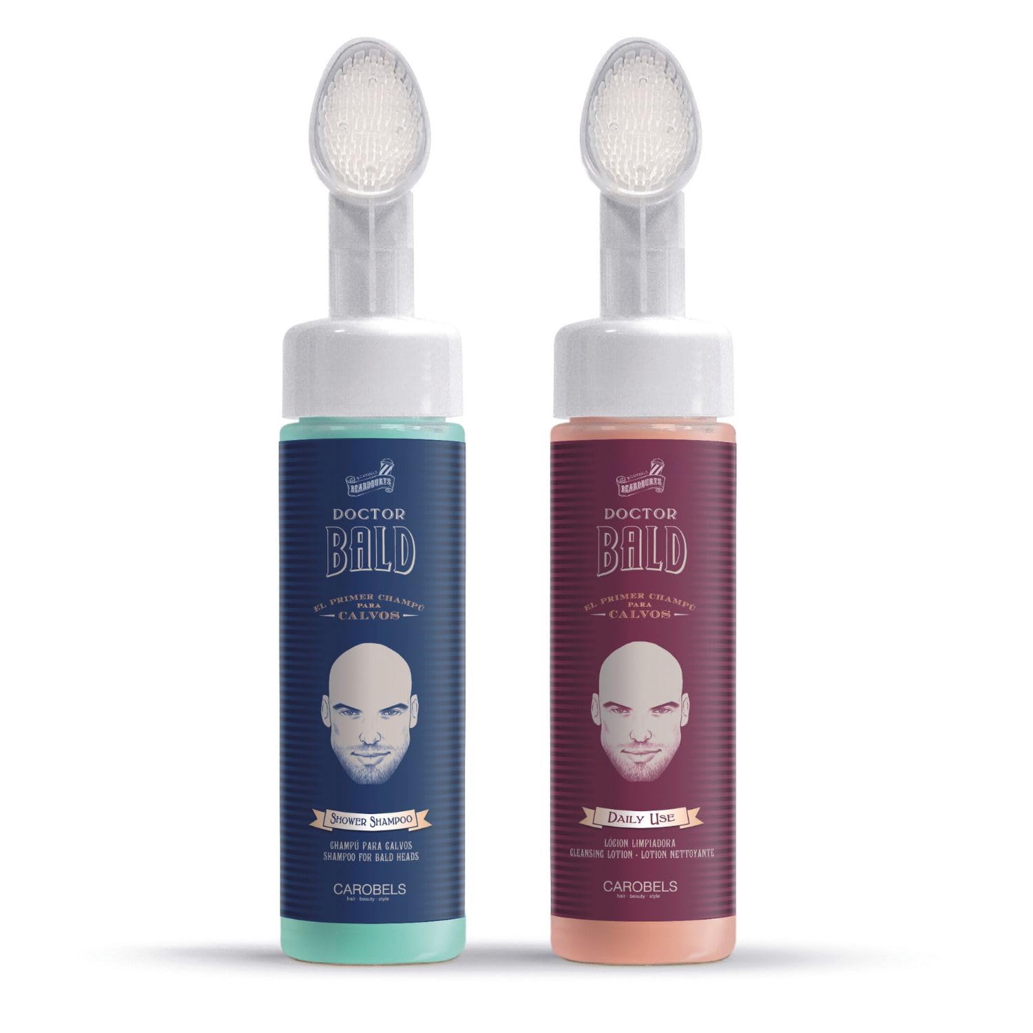 Beardburys Doctor Bald Duo Pack Purifying Shampoo & Hydrating Scalp Lotion for Bald Heads, Ultra-Gentle, Sulphate-Free, Paraben-Free, Vegan, Ultra-Clean Applicator, Refreshing, Soothing, 200ml Each