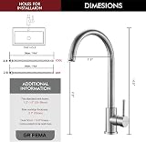 Grifema G4008 Kitchen Sink Tap Single Lever 360° Chrome Finish view 8