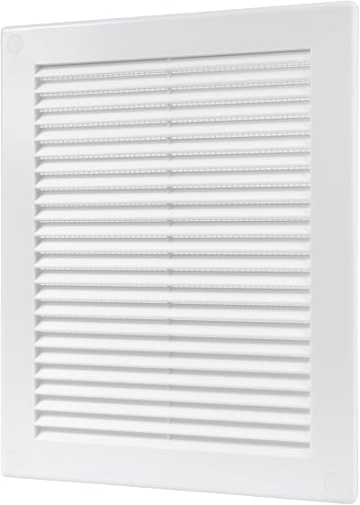 Vent Systems 200 x 250 mm Black Flat Vent Cover with Insect Screen