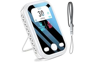 LSENLTY Upgraded Portable Carbon Monoxide Detectors, 120-Hour Standby Time, 3 in 1 CO Monitor(Temp, Humidity and CO Value), Alarm Function, Lanyard and Bracket Design, Easy to Use CO Detector