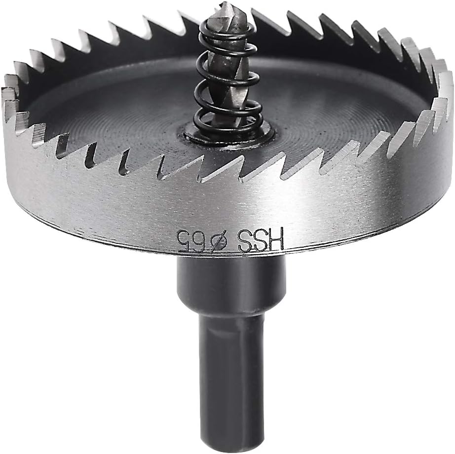 sourcingmap 65mm High Speed Steel HSS Drill Bit Hole Saw Cutter for Metal Alloy Wood