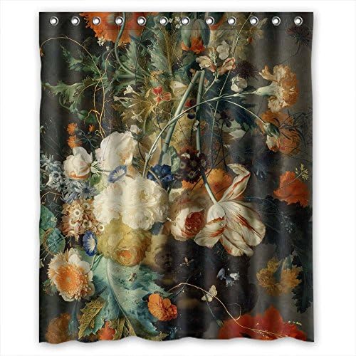 ZEEZON Polyester Christmas Shower Curtains Of Famous Classic Art Painting Flowers Blossoms For Teens Boys Kids Boys Boys Lover. Easy Clean Width X Height / 60 X 72 Inches / W H 150 By 180 Cm(fabri