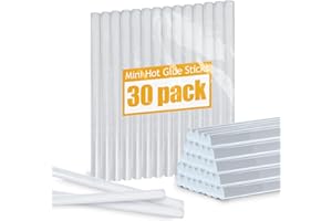 Krightlink 30 Mini Hot Glue Sticks, 4" and 0.27 Hot Melt Glue Sticks Diameter Compatible with Most Mini Glue Guns for DIY Craft Projects, Scrapbooking DIY, Home Repair