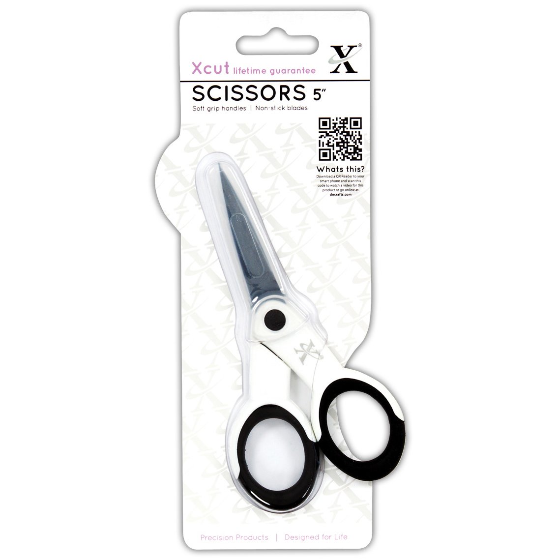Xcut 5" Precision Scissors, Soft Grip & Non-Stick, Art, Craft Accessories, Stainless-Steel Blade, Multi-Purpose Scissors, Sewing, Fabric, Dress Making Supplies, Crafting, Paper & Card Craft