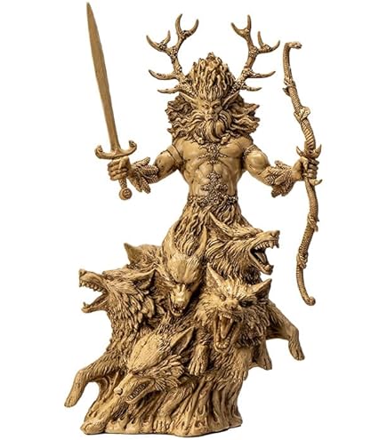 Pacific Giftware Statua celtica da collezione Dio Cernunnos dell'artista Maxine Miller, 20 cm (legno rosso