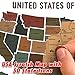 Scratch Off Map of The United States - Fun 'Learn The 50 States' Maps for Kids - USA Oversized Earth Tones Travel Tracker Map - Gift - Where I Have Been Maps - Great at Home Learning Tool
