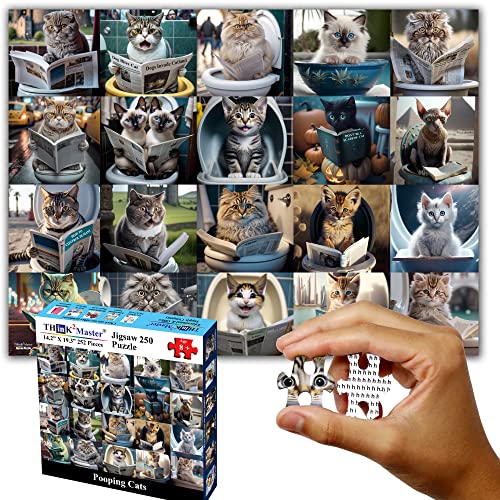 Think2Master Pooping Cats 250 Pieces Jigsaw Puzzle
