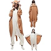 Vaianie Adult Flying Squirrel Onesie Animal Halloween Cosplay Costume One Piece Pajamas Unisex