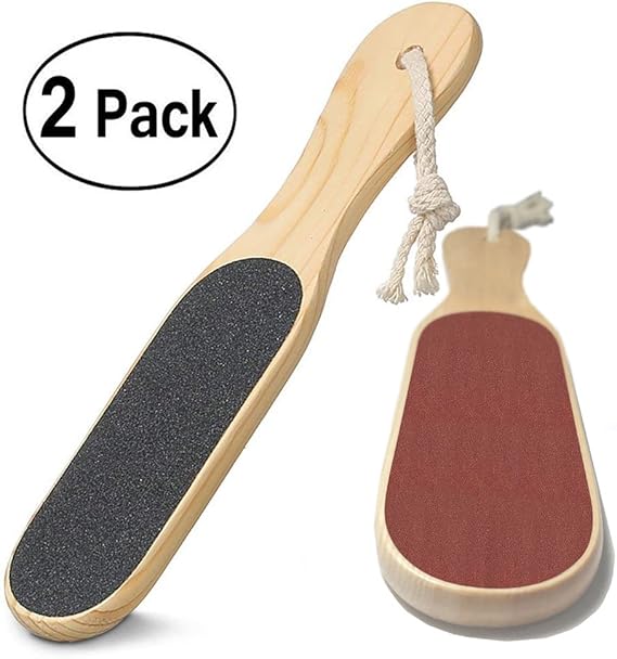 Foot File Callus Remover for Professional Pedicure at Home Wooden