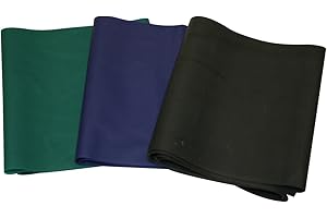 CanDo 10-5682 Latex-Free Exercise Band Pep Pack, Moderate, Green/Blue/Black