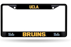 Rico Industries NCAA Standard Black Chrome Frame with Decal Inserts 12" x 6" Car/Truck Auto Accessory