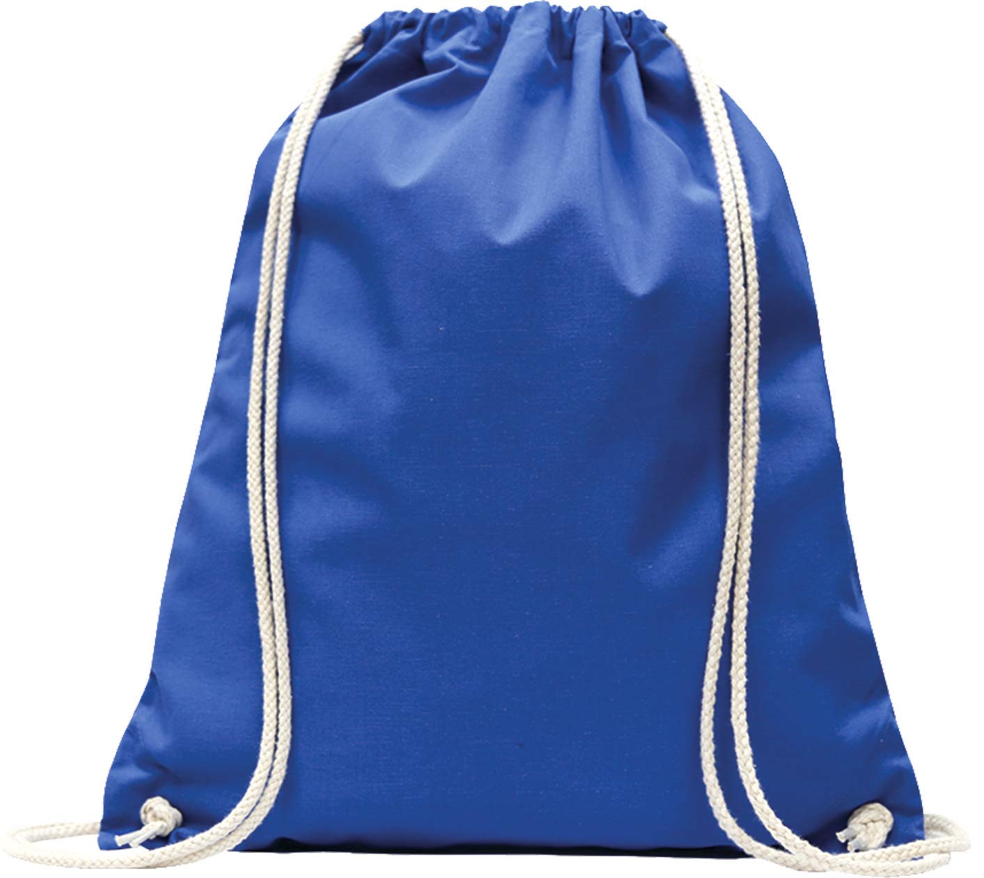 Cotton Gym Drawstring Bags 38 x 46 cm Natural Fabric Bag Sports Bag Rucksack Bags, Cotton Bags, Jute Bag Öko-Tex-Certified (Royal Blue)