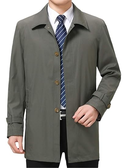 Amazon Chbavo メンズ ビジネス ジャケット ステンカラー コート