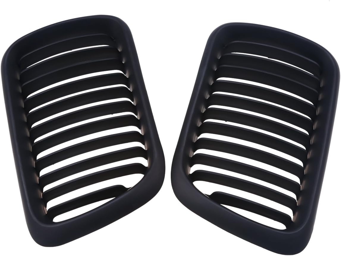 Possbay E36 Matte Black Front Grill Kidney Grille, Facelift, 2pcs